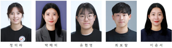 ▲왼쪽부터 국가대표로 선발된 정미라, 박해미, 유현영, 최보람, 이은서 서산시청 사격팀 선수 모습. 사진=서산시